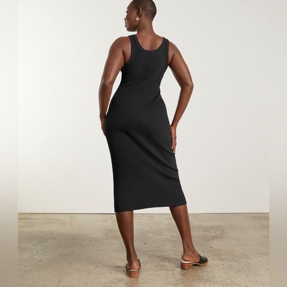 🖤EVERLANE RIBBED TANK DRESS IN BLACK XS M - Picture 3 of 9